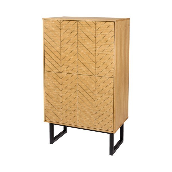 Komoda v dekoru dubového dřeva Woodman Camden Herringbone-image-2