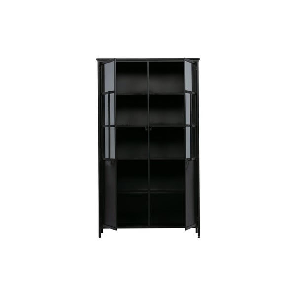 Černá kovová vitrína 99x170x44 cm Exhibit – WOOOD-image-4