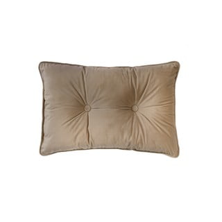 Světle hnědý polštář Tiseco Home Studio Velvet Button, 40 x 60 cm