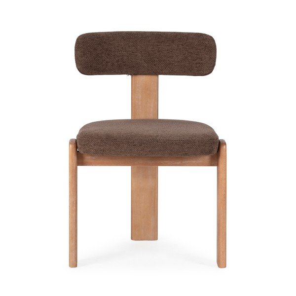 Hnědé čalouněné jídelní židle v sadě 2 ks Nadia – MOME