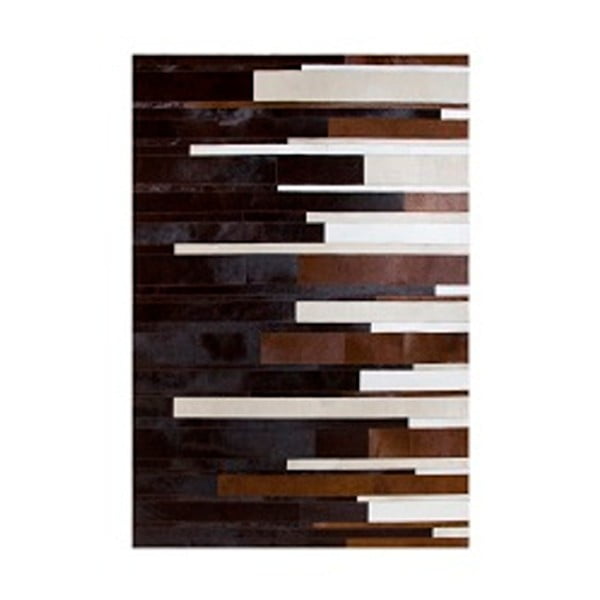 Hnědý koberec z pravé kůže Pipsa Diffused, 120x180 cm