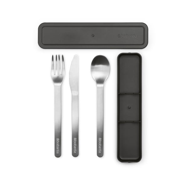 Nerezový cestovní příbor ve stříbrné barvě v sadě 3 ks Make & Take – Brabantia