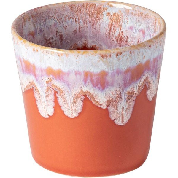 Bílo-oranžový kameninový hrnek na espresso Costa Nova, 210 ml