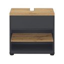 Antracitová skříňka pod umyvadlo v dekoru dubu 60x57 cm Thessa – Støraa