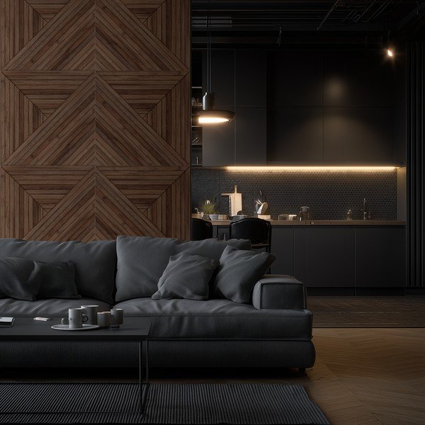 Látkové akustické panely v sadě 2 ks 60x60 cm Medium Timber II – Styler-image-2