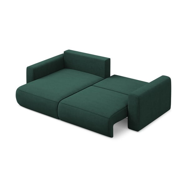 Zelená rozkládací/s úložným prostorem rohová pohovka (levý roh/s lenoškou) Kapua – Makamii-image-4