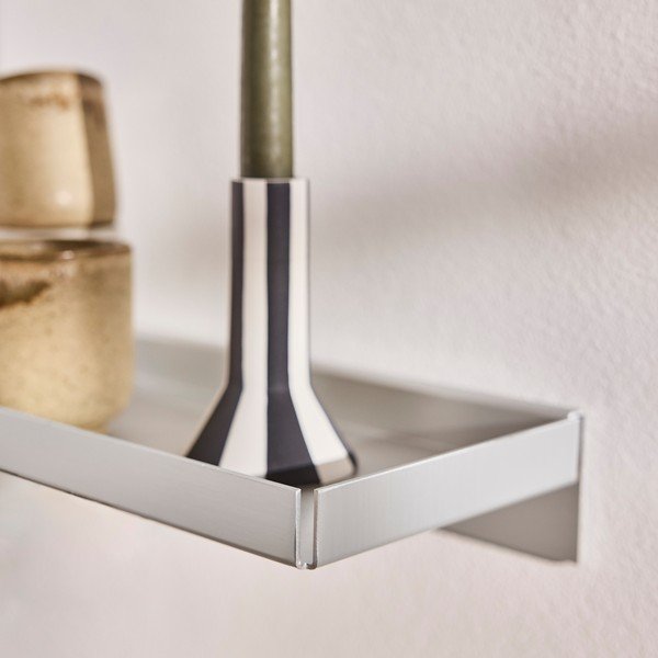 Kovová police ve stříbrné barvě 50 cm Bakku – OYOY Living Design-image-1