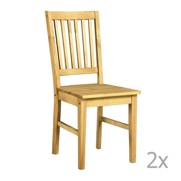 Sada 2  jídelních židlí z masivního dřeva 13Casa Ginger