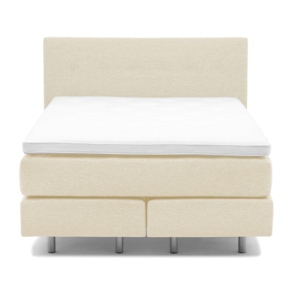 Krémová boxspring postel Vivonita Lando, 200 x 200 cm-image-2
