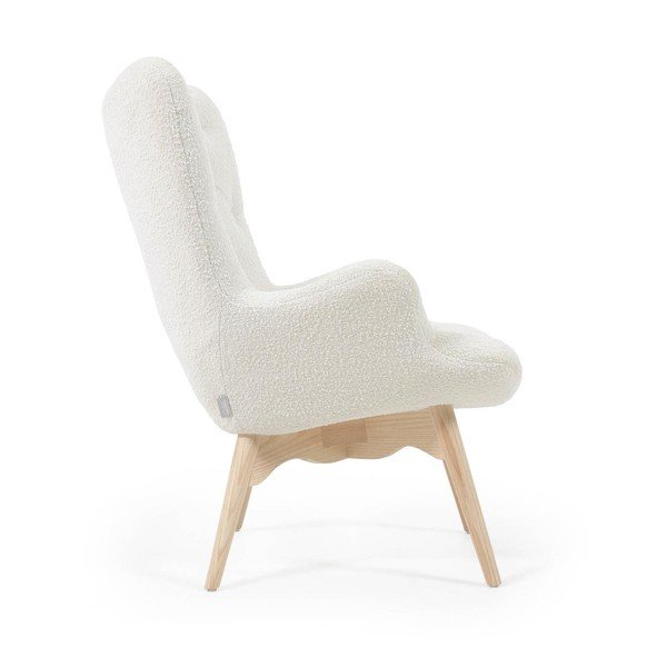 Bílé křeslo Kody - Kave Home-image-3