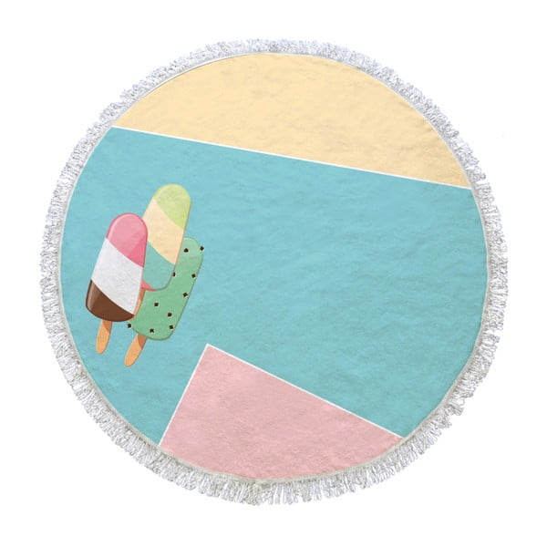 Kruhová osuška Ice Cream Baby, ⌀ 105 cm