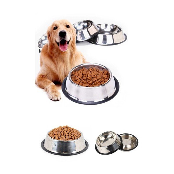 Kovové misky pro zvířata v sadě 2 ks ø 22 cm - Lydia&Co-image-1
