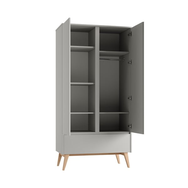 Šedá dětská šatní skříň 100x52,5 cm Swing – Pinio-image-1