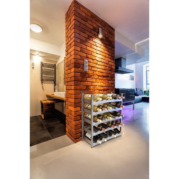 Šedý plastový stojan na víno Vario - Rotho-image-1