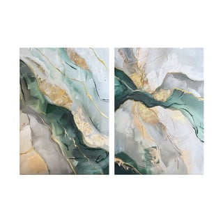 Obrazy s ručně malovanými prvky v sadě 2 ks 50x70 cm Aventurine – Styler