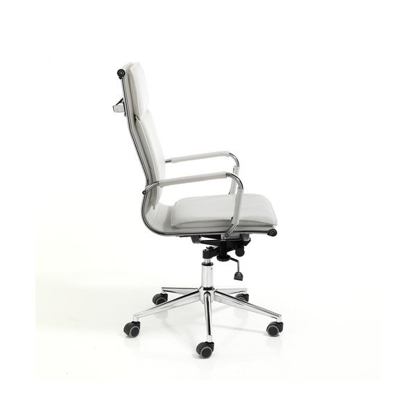 Bílá kancelářská židle z imitace kůže Premier – Tomasucci-image-1