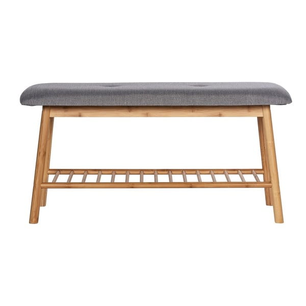 Šedo-hnědý bambusový botník s lavicí Bahari – Wenko-image-2