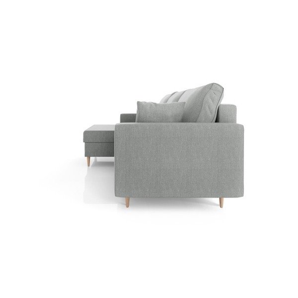 Šedá rozkládací pohovka s úložným prostorem Mazzini Sofas Aubrieta, levý roh-image-4