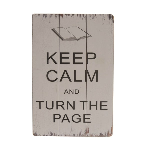 Závěsná cedule Keep Calm and Turn the Page