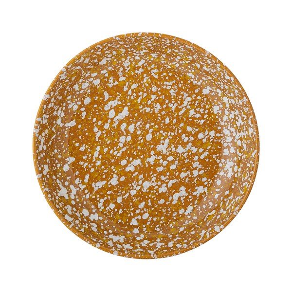 Oranžovo-bílý kameninový hluboký talíř Bloomingville Carmel, ø 21 cm