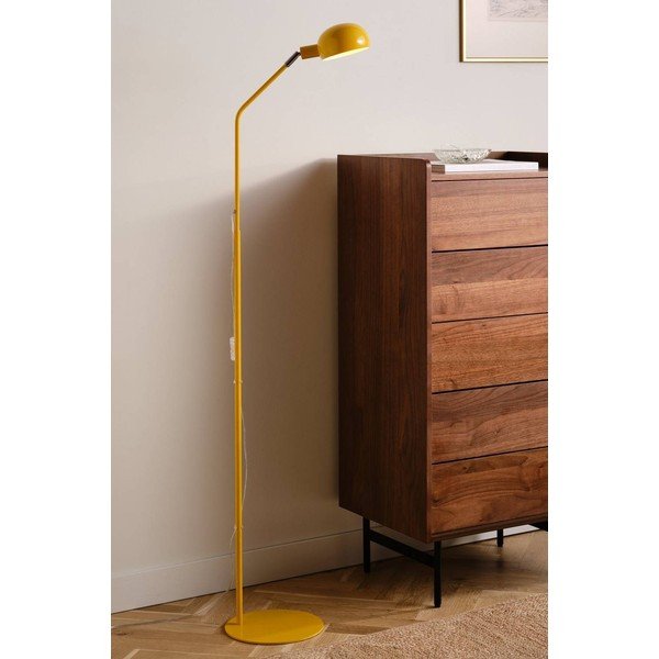 Žlutá kovová stojací lampa s ohybatelnou konstrukcí (výška 146 cm) Lincon – Jotex-image-1