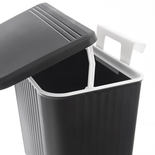 Černý plastový odpadkový koš 13 l – Orion-image-3