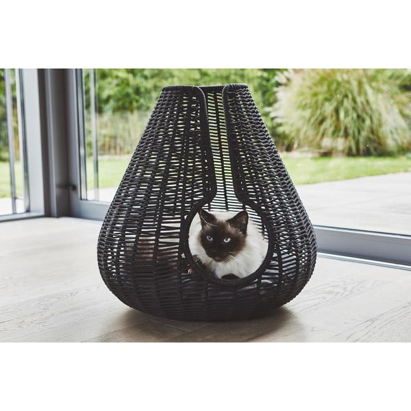 Antracitový pelíšek pro kočku ø 56 cm Perla Anthracite – MiaCara-image-1