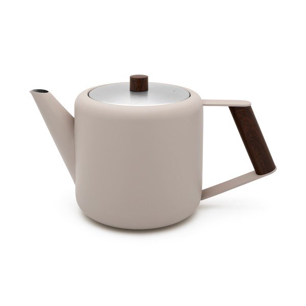 Béžová konvice na čaj z nerezové oceli 1,1 l Duet Boston – Bredemeijer