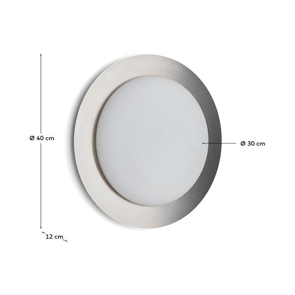Šedé LED nástěnné svítidlo ø 40 cm Novae – Kave Home-image-4