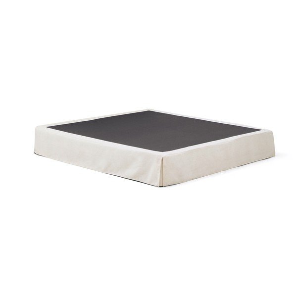 Bílá čalouněná dvoulůžková postel bez čela 180x200 cm Jaira – Kave Home