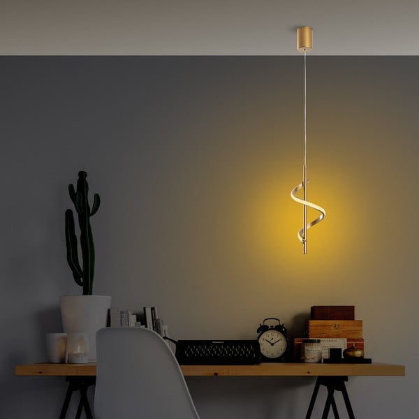 LED závěsné svítidlo ve zlaté barvě ø 16 cm Likma – Opviq lights-image-4