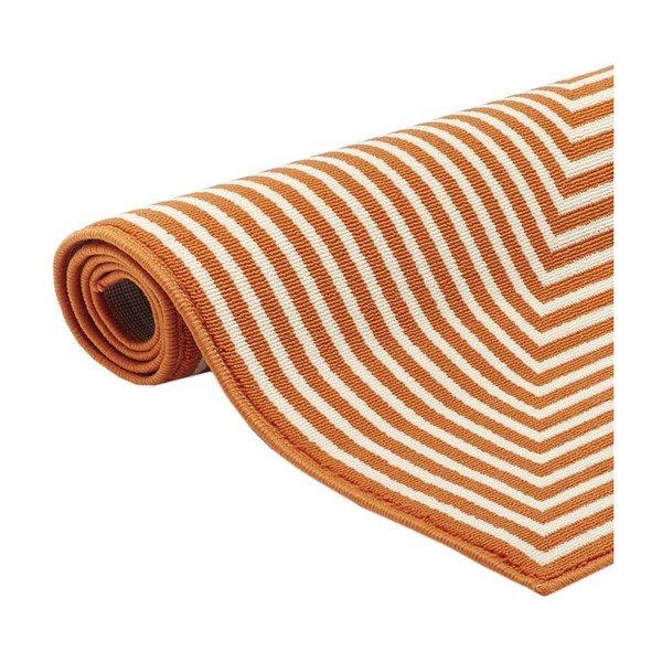 Oranžový venkovní koberec Floorita Braid, 160 x 230 cm-image-2