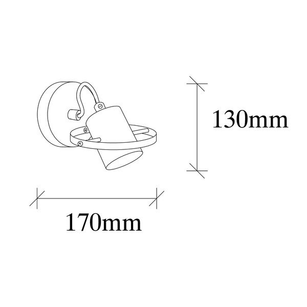 Černé nástěnné svítidlo Vaveyla – Opviq lights-image-3