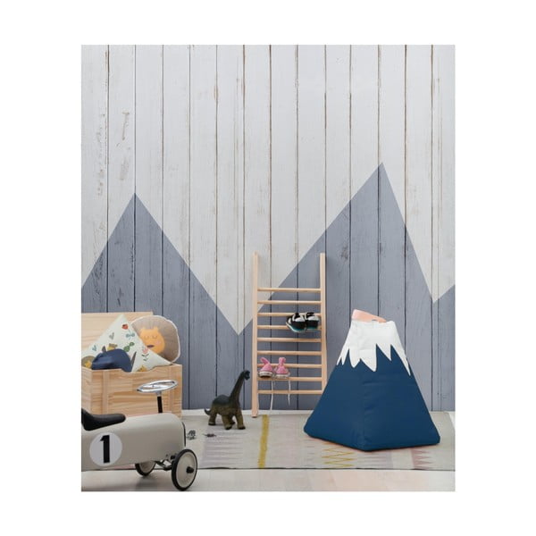 Modrý dětský sedací vak Mountain – Little Nice Things-image-1