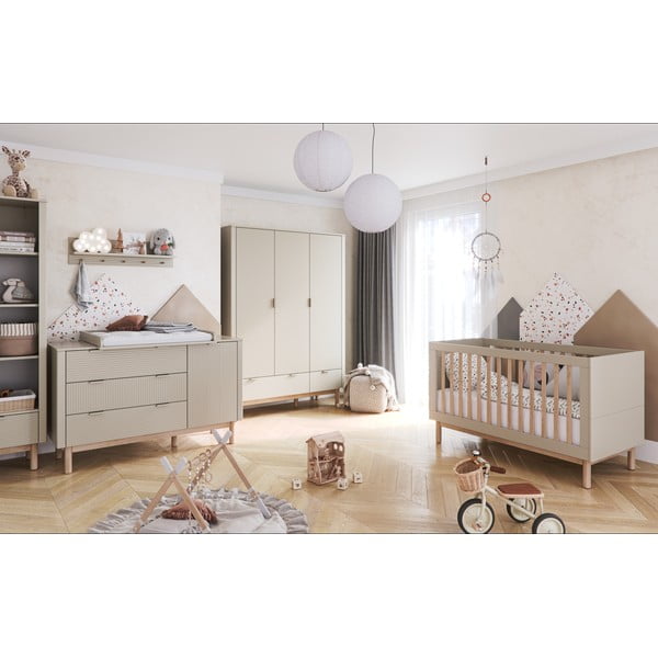 Béžová nízká dětská komoda 144,5x52 cm Miloo – Pinio-image-1