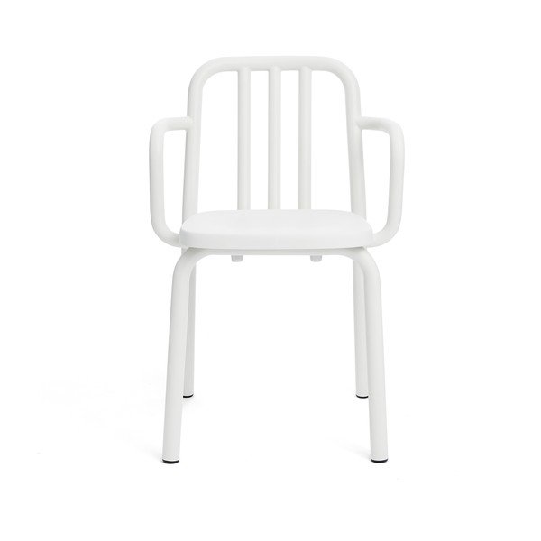 Bílá židle s područkami Mobles 114 Tube-image-1