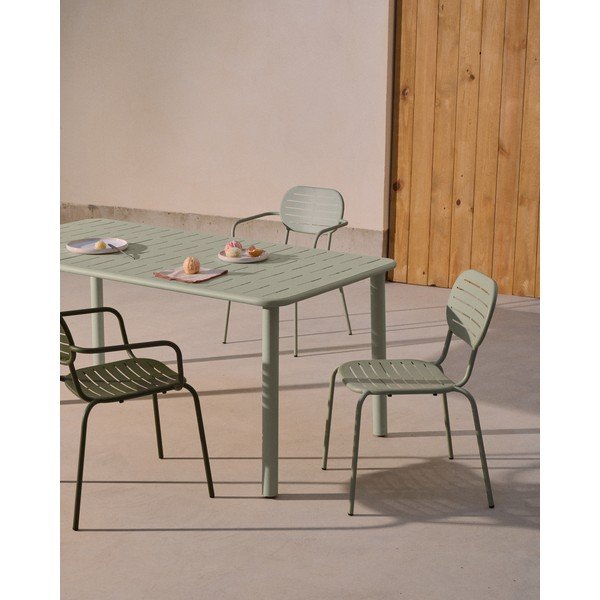 Ocelový zahradní jídelní stůl 90x180 cm Brai – Kave Home-image-1