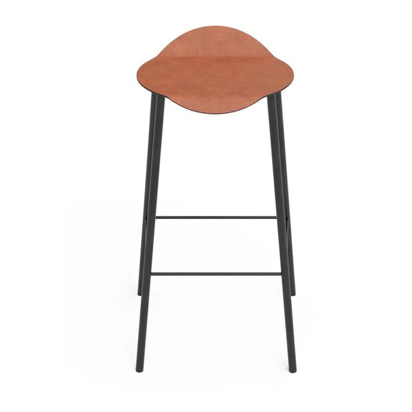 Koňakově hnědá kožená barová židle Flamingo Bull – LIND DNA