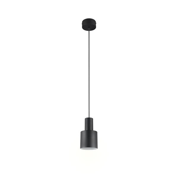 Černé závěsné svítidlo s kovovým stínidlem ø 12 cm Agudo – Trio