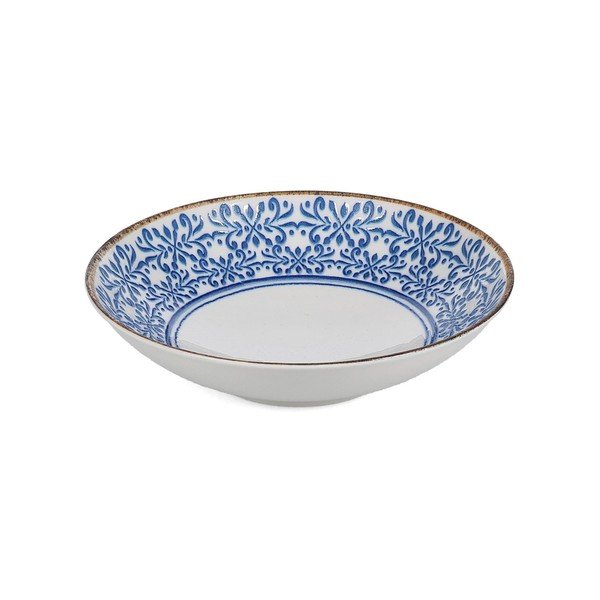Bílá/modrá porcelánová polévková miska 1 l Azul – BonBistro