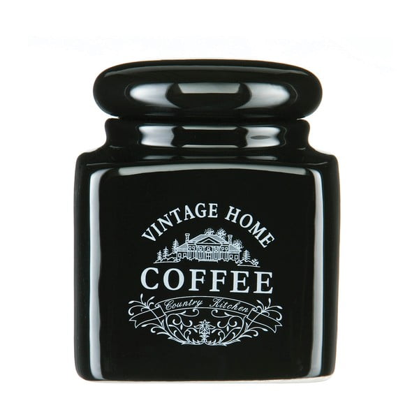 Černá dóza na kávu Premier Housewares Vintage Home