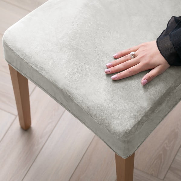 Světle šedé napínací potahy v sadě 4 ks na židli 48 cm Sento – Restilo-image-1