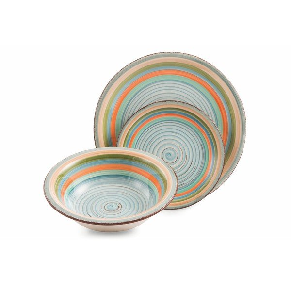 18dílná sada barevného nádobí z kameniny Villa d'Este Mykonos Sombrerors-image-1