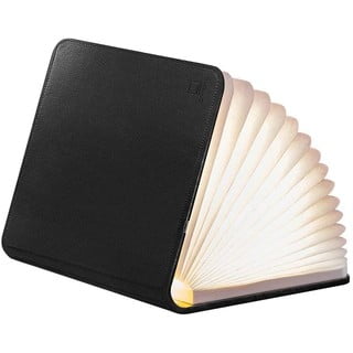 Černá LED stolní lampa s textilním stínidlem (výška 2,5 cm) Booklight – Gingko