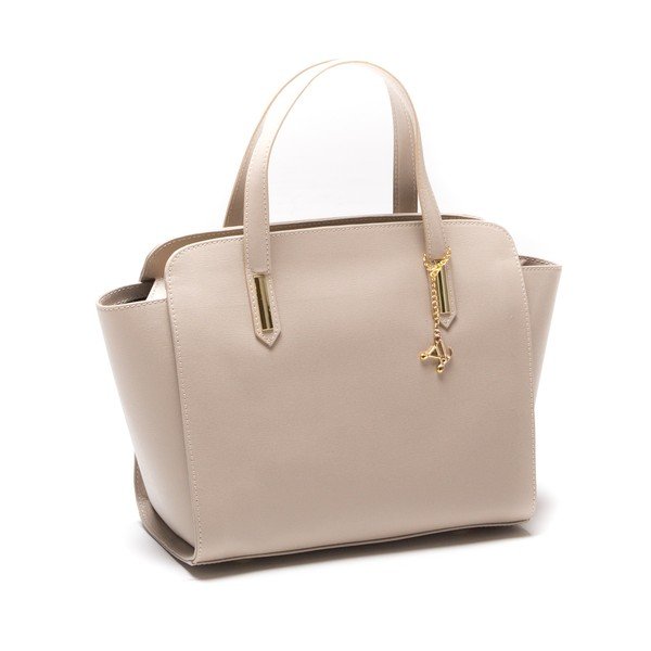 Kožená kabelka Luisa Vanini 421, krémová-image-2