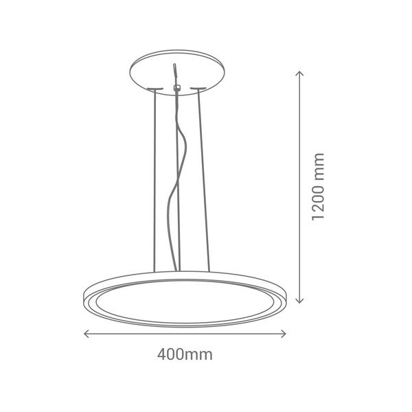 Bílé závěsné svítidlo s LED světlem SULION Voila-image-2