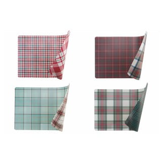 Plastové prostírání 4 ks 30x45 cm Tartan - Villa d'Este