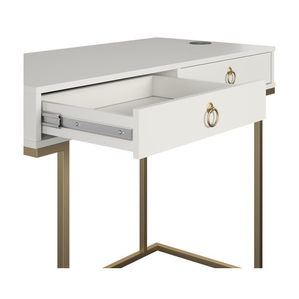 Bílý pracovní stůl CosmoLiving by Cosmopolitan Camila-image-2