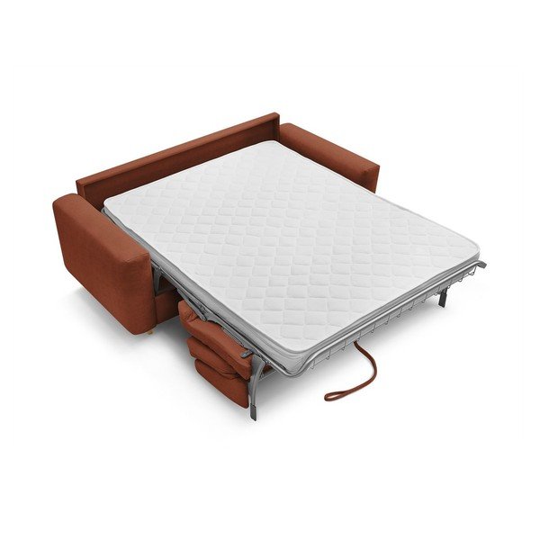 Oranžová pohovka na každodenní spaní/rozkládací 200 cm Cocoone – Bobochic Paris-image-3