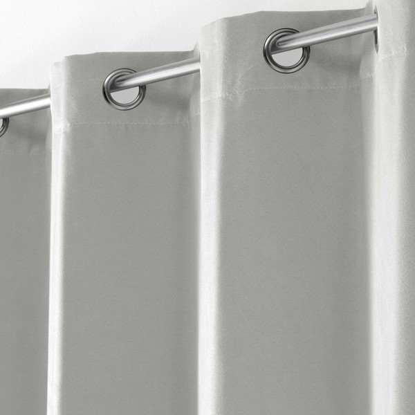 Světle šedý semišový závěs 140x240 cm Sultane – douceur d'intérieur-image-1